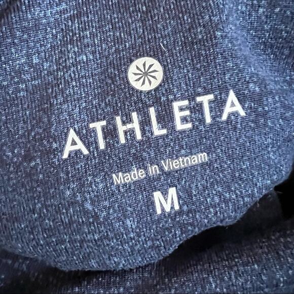 Athleta Blue Printed Activewear Workout Athleisure Pants Leggings Tights Medium - Picture 6 of 10